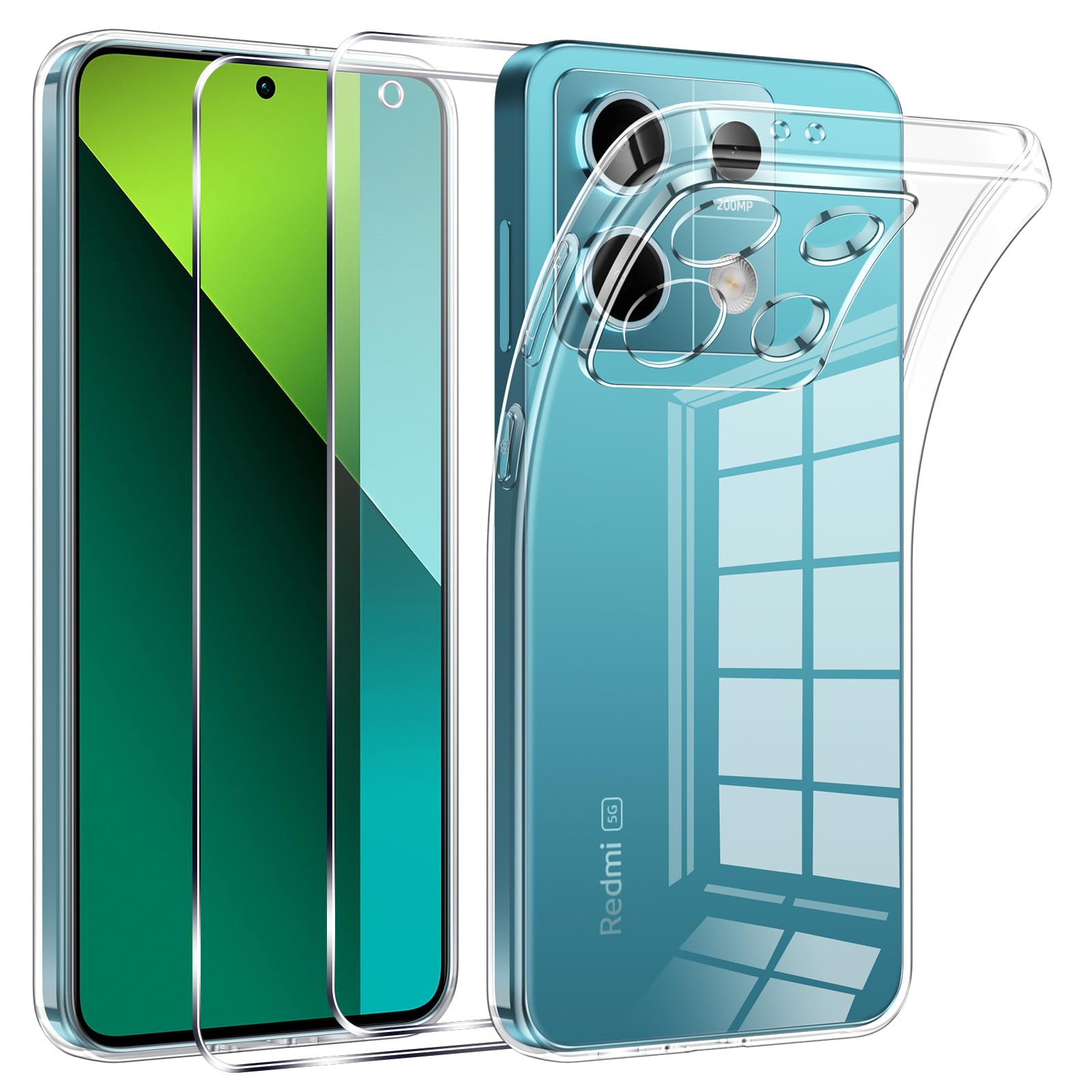 Custodia Trasparente Appesa Per Xiaomi Redmi Note 13 Pro 5G Con Corda