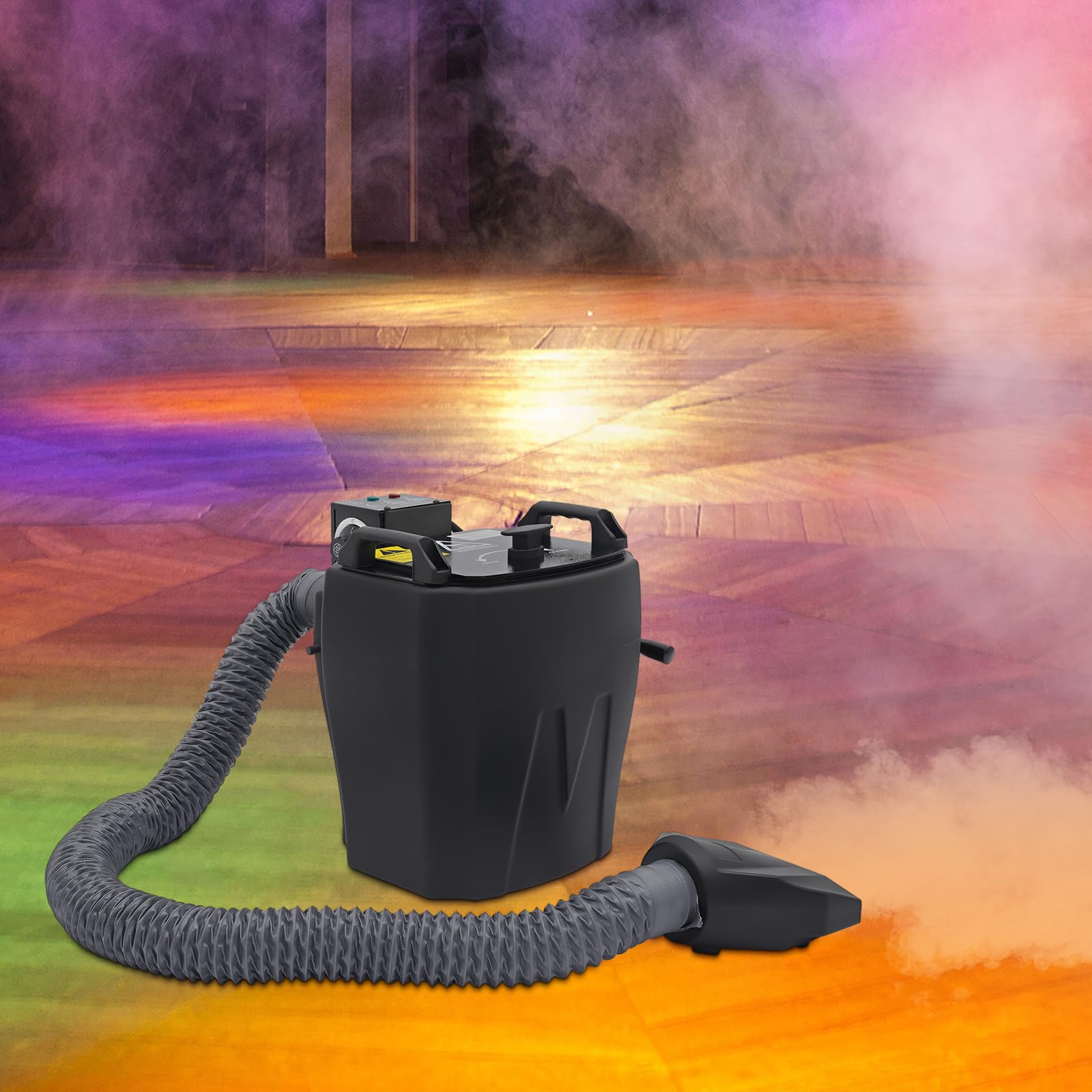 3500W Trockeneismaschine, Profi Bodennebelmaschine für Hochzeit & Bühne, 150m² Abdeckung, Professionelle Nebelmaschine mit 10L Wassertank & Schlauch, Edelstahl Heizelement, Schwarz