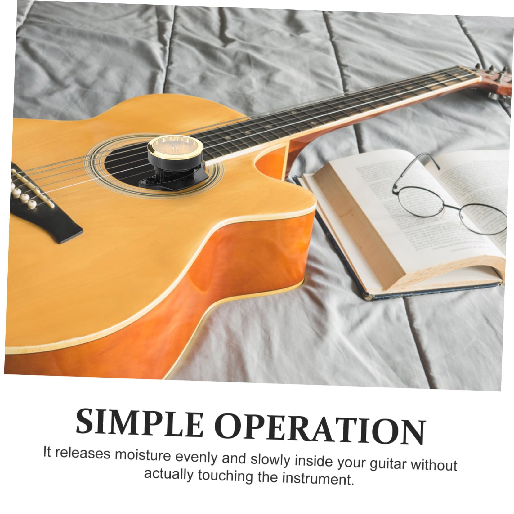 Toyvian 2 piezas Humidificador para Guitarra Acústica con Sistema Automático de Control de Humedad Esponja Gruesa y Diseño sin Contacto para Evitar Grietas y Arrugas Cuidado para