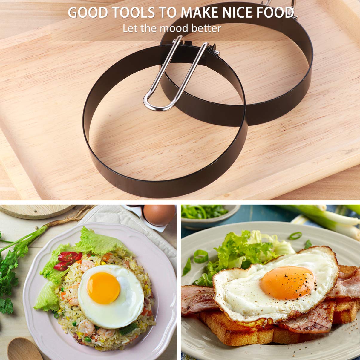 Stampini Per Uova GZMAISULEE 5 Pezzi - Forme Cuore, Fiore, Stella | Acciaio Inox Per Pancake E Colazione - Foto 8