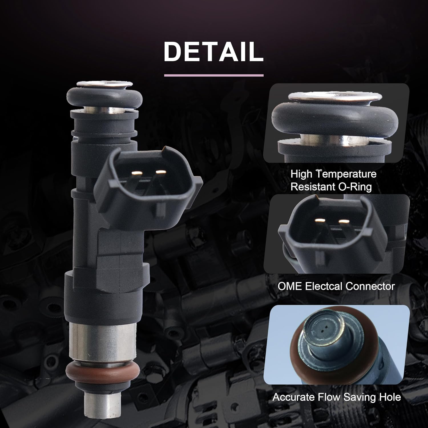 4PCS Fuel Injectors fit for Chrysler 2015 2016 200 2.4L, fit for Dodge 2015 Dart 2.0L 2.4L, fit for Fiat 2018 500X 2.4L, fit for Jeep 2018-2021 Cherokee Compass, fit for Ram 2015-2022 Promaster