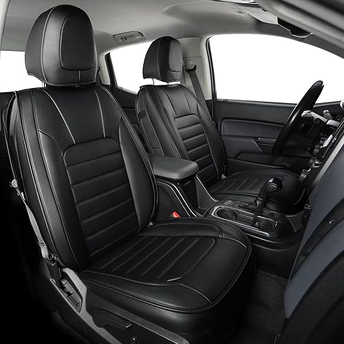 Miniatura 9 de LUCKYMAN CLUB Colorado Fundas de asiento R02-K2, aptas para Chevy 2015-2022 Colorado Crew Cab Z71 LT ZR2 camión de trabajo con cuero sintético