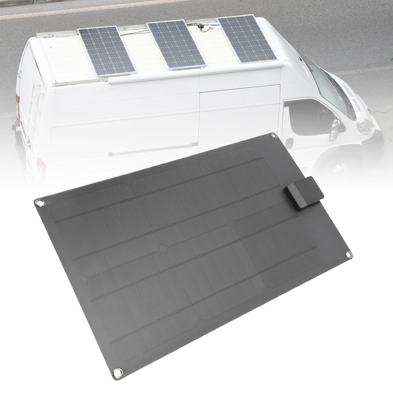 Fafeicy Manutentore del Caricabatteria Pannello Solare 30 W con Controller di Carica Intelligente Aggiornato per Batteria 12 V per Moto, Barca per Auto