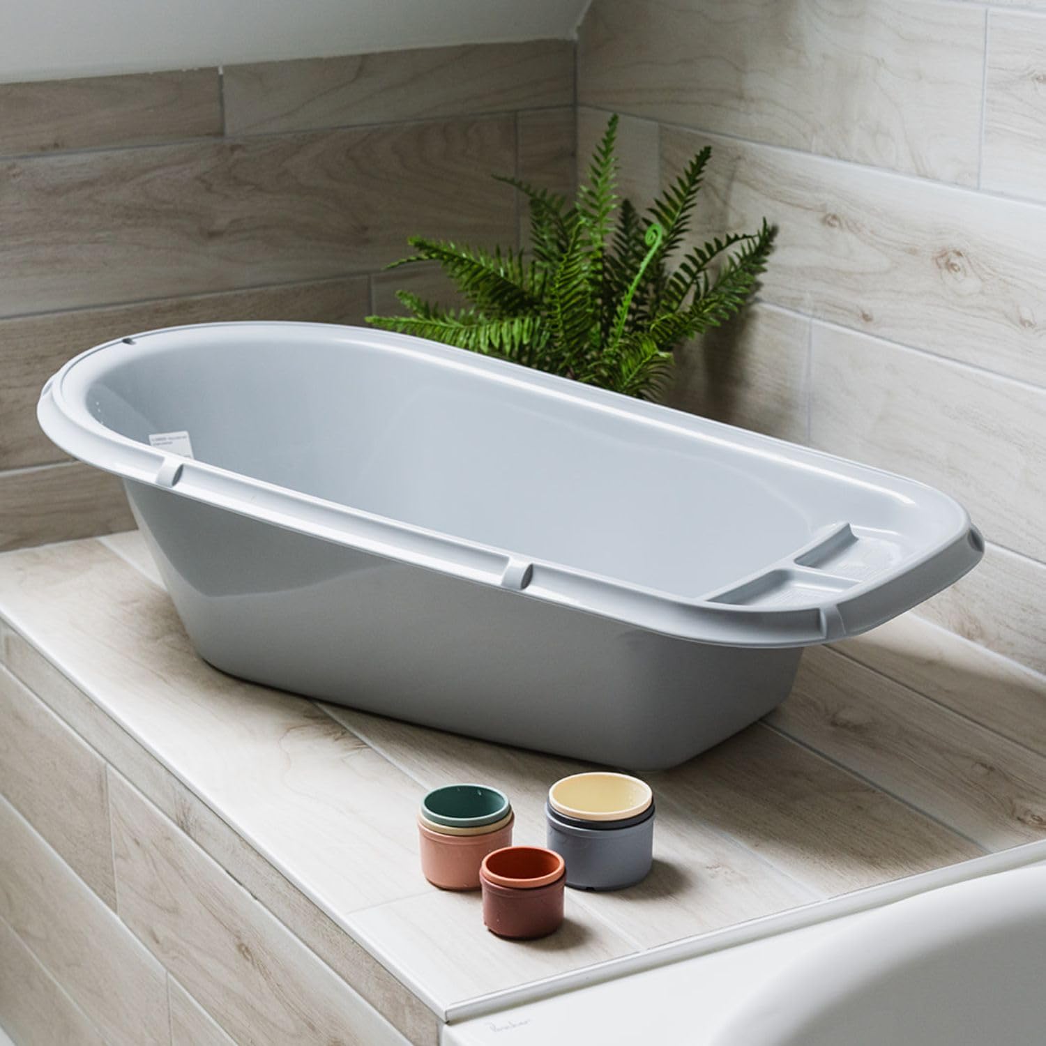VASCHETTA Pieghevole Per Il Bagnetto SAFESPLASH 3-in-1 Con Riduttore E Supporto In Metallo Pieghevole