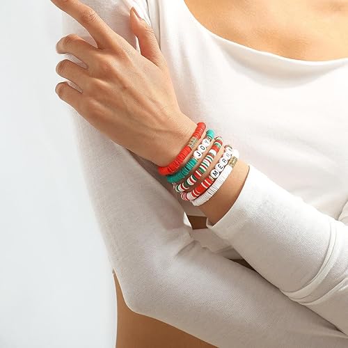 Miniatura 9 de 1400 cuentas redondas blancas de letras del alfabeto acrílico de 0.157 x 0.276 pulgadas con patrón de corazón A-Z y línea de cristal para hacer