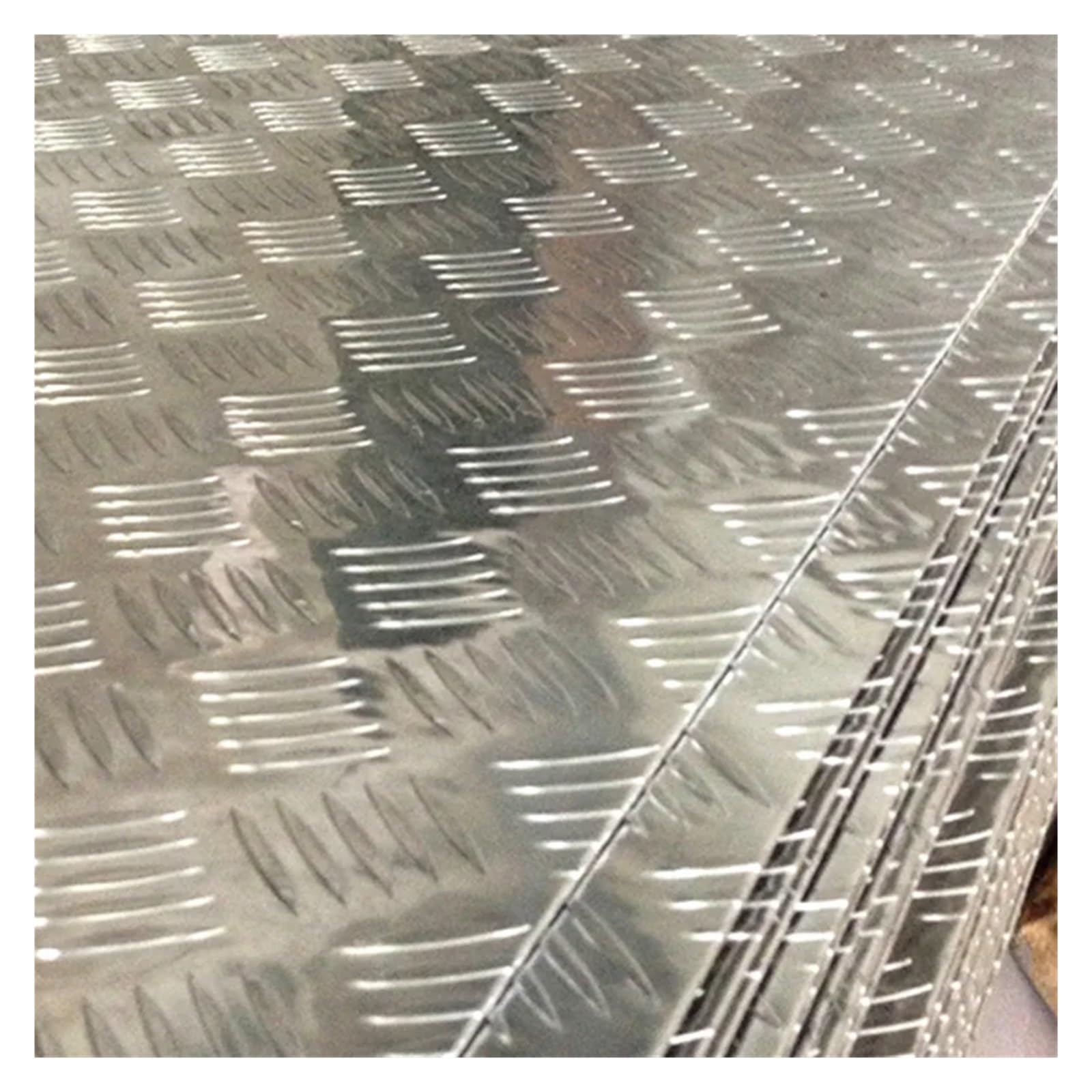 Aluminiowa płyta bieżnika, w kratkę, grubość 2 mm, 400 x 500 mm, antypoślizgowa blacha prętowa na schody, flo, do zastosowań przemysłowych, 1 sztuka