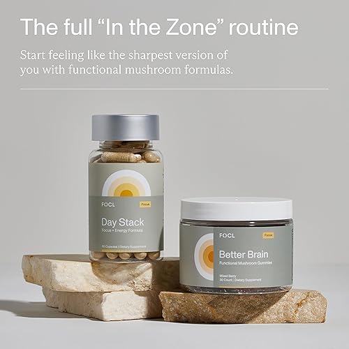 Miniatura 9 de FOCL Gomitas de hongos de melena de leones  Suplemento de hongos para la función cerebral, concentración, memoria, energía, refuerzo inmunológico,