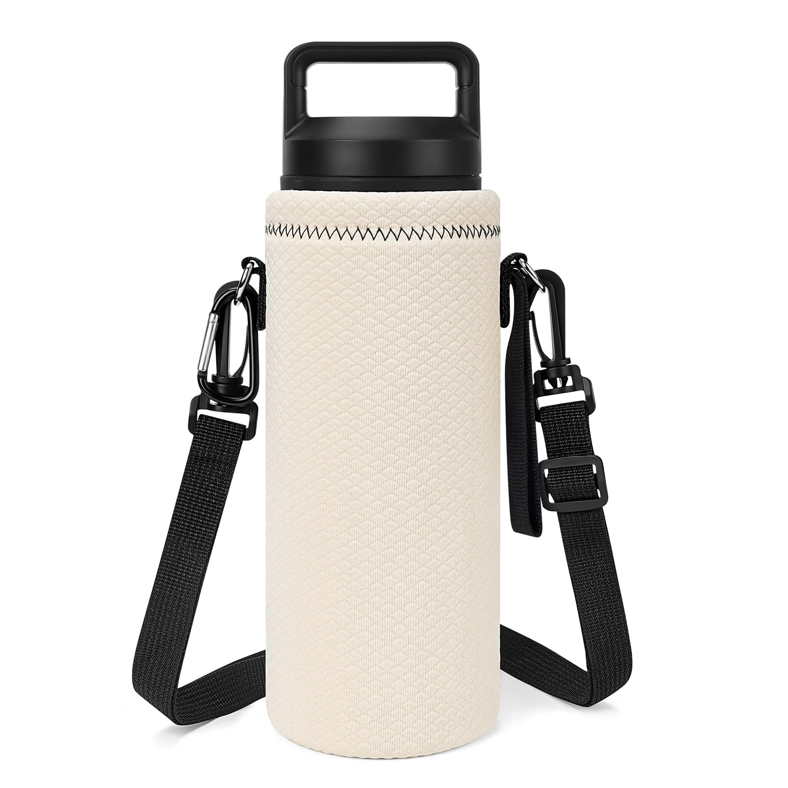Linkidea Neoprene Water Bottle Carrier with Strap Compatible with YETI Rambler Bottle 18oz/26oz, Yonder 25oz, Insulated Waterbottle Sling Bag with