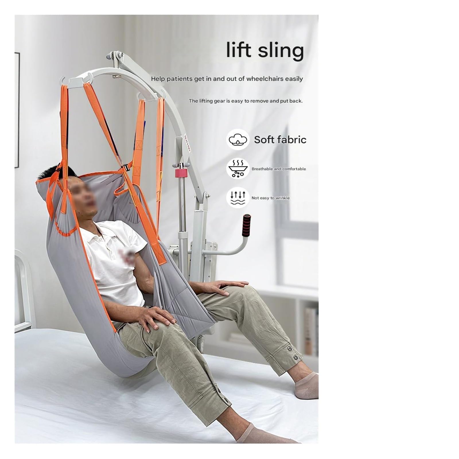 Hebe- und Transfergurt für Patienten | Toilettengurt mit Beinschlingen & voller Rückenstütze | Verstellbar für Stehtraining und Toilettengang | Bis 230kg
