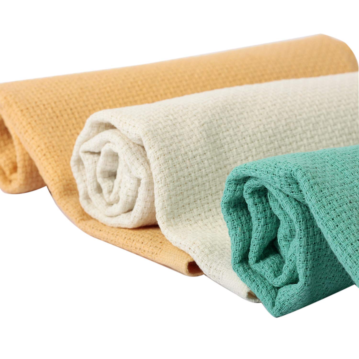 ARO Art Matty Fabric White-C Green-Peach(Orange) -for Embroidery-Cross Stitch Each Color 1mtr-image-44