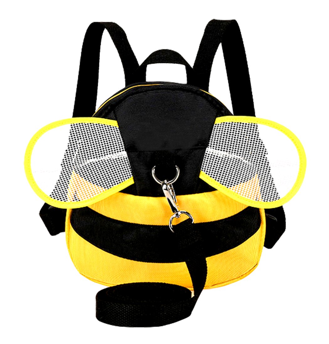 Xiaoyu Bee with Wings Baby Walking Safety Harness Reins Toddler Child Strap Backpack Kid for 3-6 Years Old, Yellow