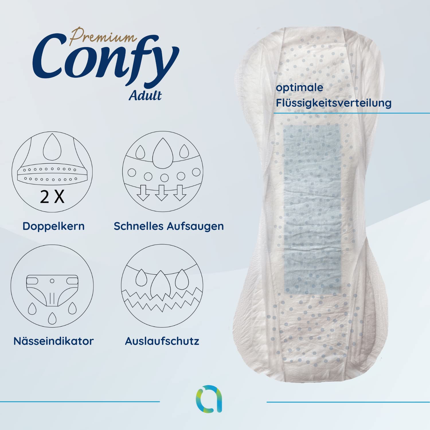 Confy Premium Windeln für Erwachsene - Erwachsenen-Windel Inkontinenz Gr.L 60St