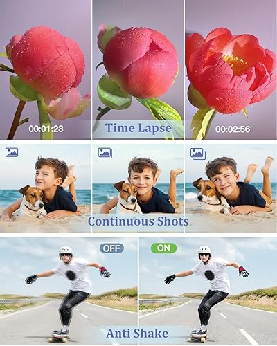 Miniatura 6 de Cámara digital 4K con flash y selfie, cámara de 48 MP para fotografía con enfoque automático 16X Zoom, cámara de vlogging antivibración, cámaras