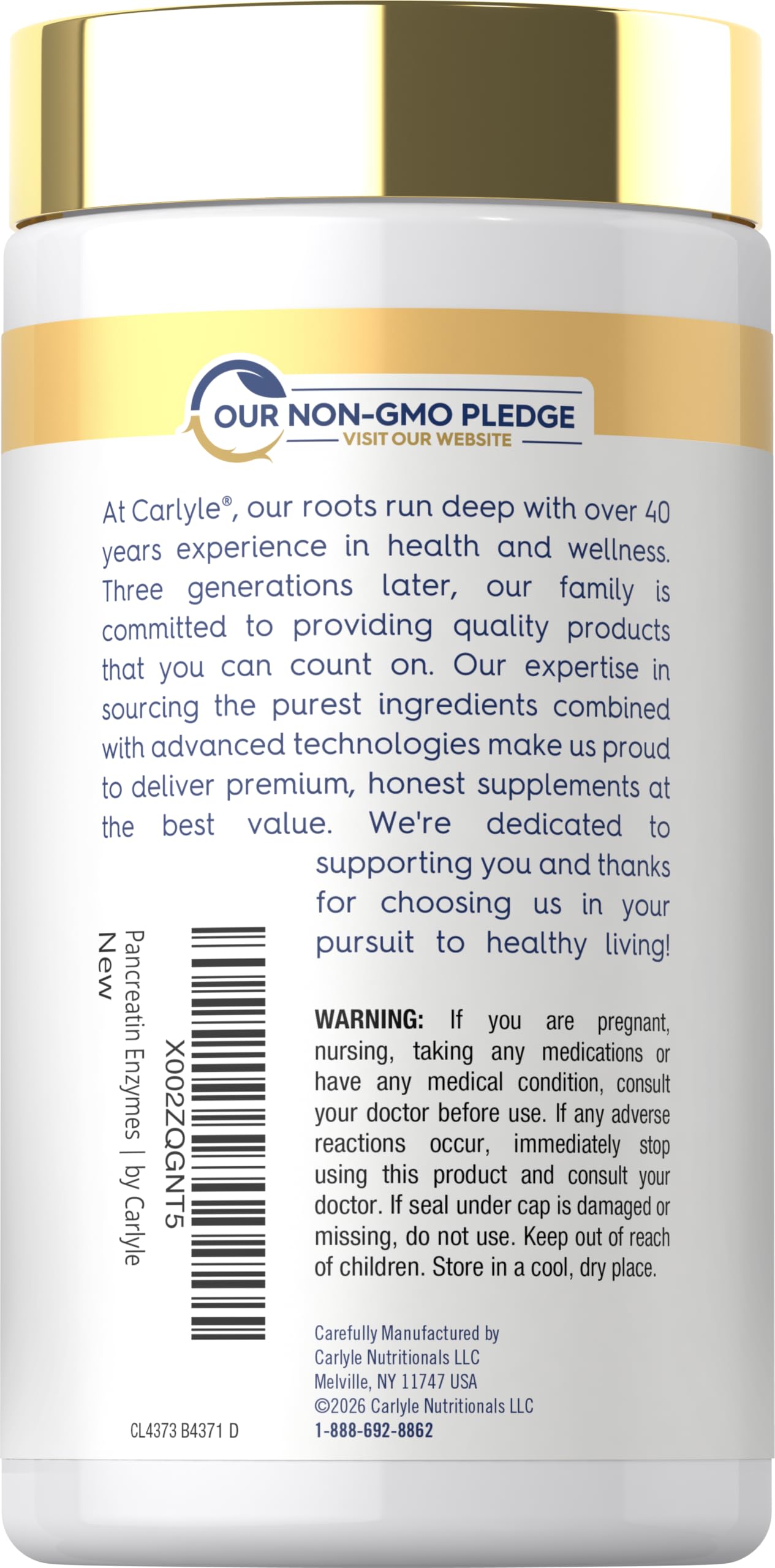 Carlyle Pancreatin Digestive Enzymes | 250 Caplets — Amazon image 3