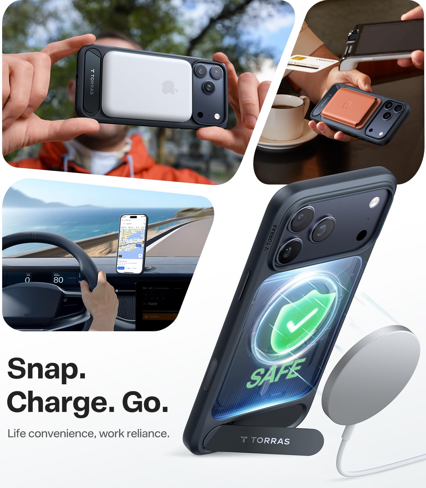 iPhoneアクセサリー TORRAS STAND CASE for iPhone17pro Amazon.com: TORRAS 360 Magnetic Stand for iPhone 17 Pro Max Case