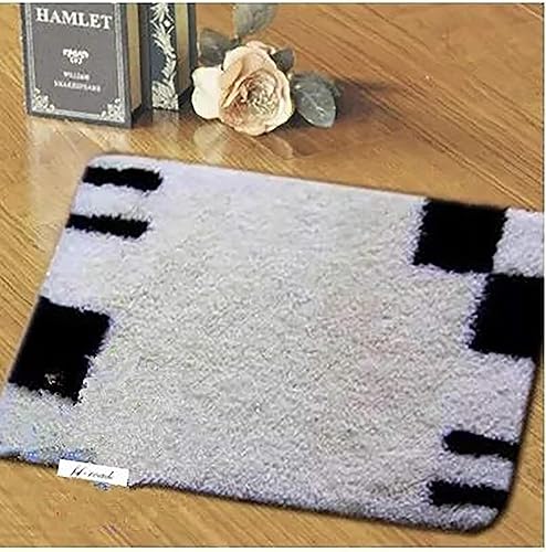 Miniatura 98 de ZFFLYH Kit de alfombras de gancho para manualidades, alfombra de ganchillo sin terminar, alfombra de hilo para niños/adultos con patrón de lienzo