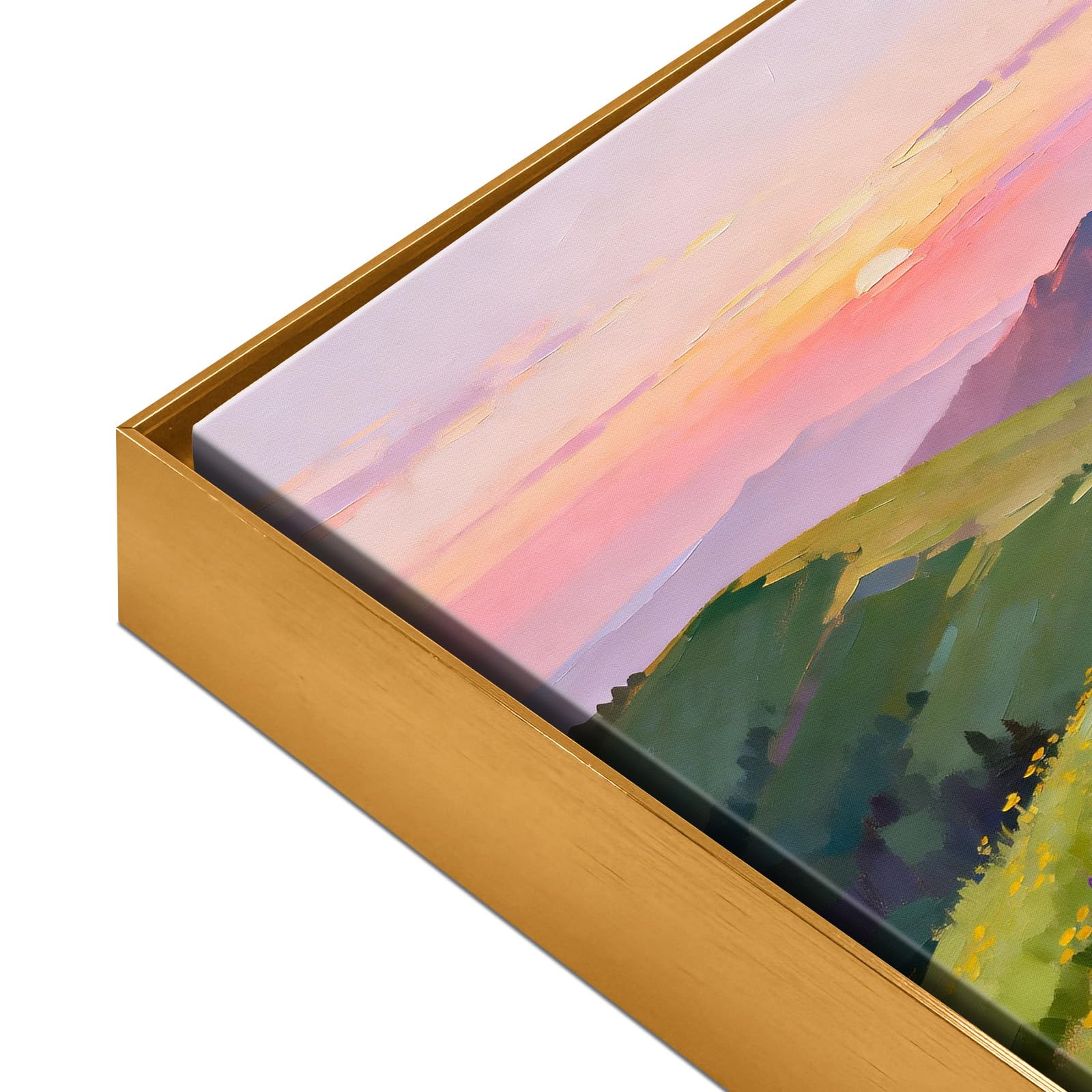 Canvas Floater Frame for 60x90cm(24x36in) Canvas with 0.98in Deep,Gold