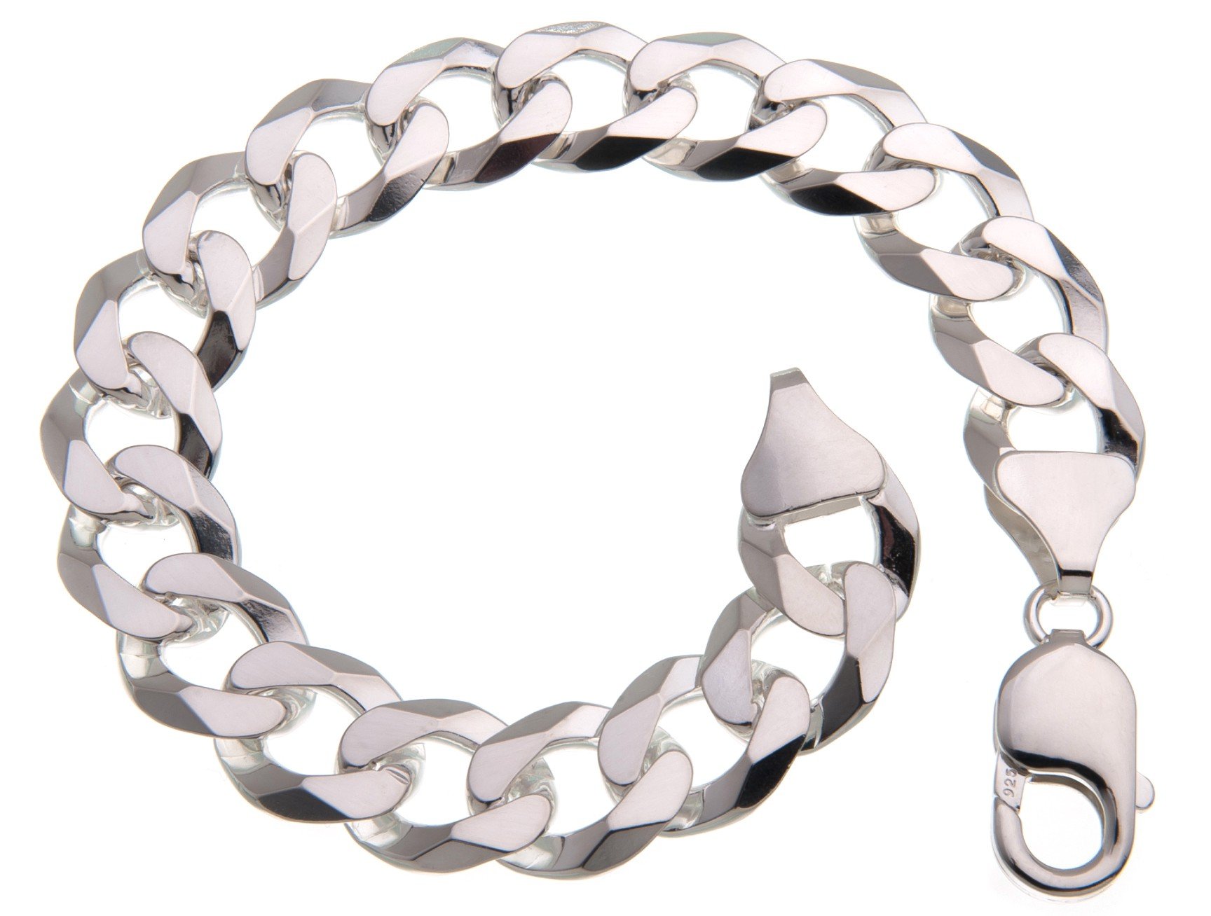 Bracelet Gourmette Ancien En Argent Massif Pour Homme - 24 Cm - 16 G - Occasion