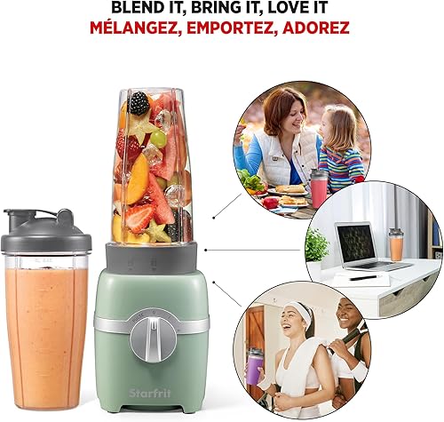 Miniatura 8 de Starfrit Licuadora personal - Dos tazas de 28.0 fl oz - Modos alto, bajo y de pulso - 300 W - Salvia