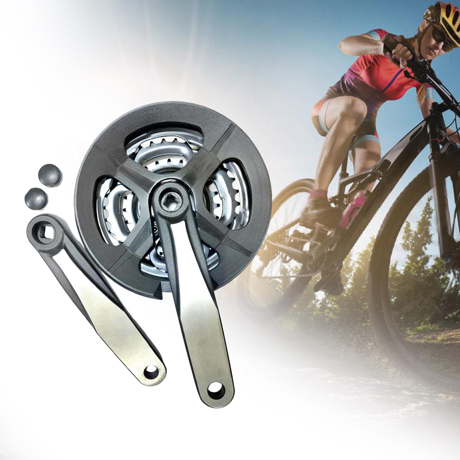 Guarnitura per mountain bike, guarnitura quadrata per rimozione della guarnitura per mountain bike e bici di ricambio per pendolarismo