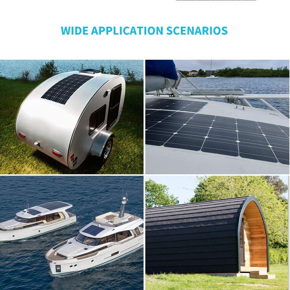 Renogy 100 Watt 12 Volt Extremely Flexible Monocrystalline Solar Panel : Patio, Lawn & Garden