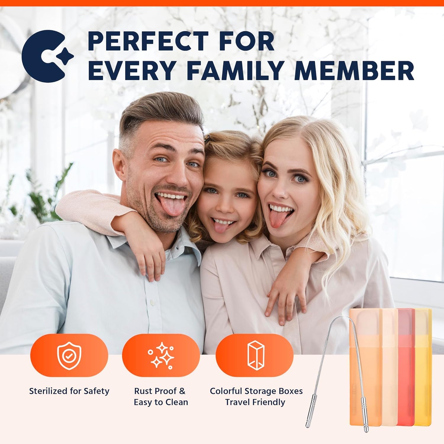 EPISKEY Tongue Scraper (1 Pack), Tongue Cleaner for Adults for Better Breath, Durable Stainless Steel Tongue Scrapers, Easy-to-Clean Tongue Scraper Cleaner Tools for Men and Women (STL_TNG_1) 3