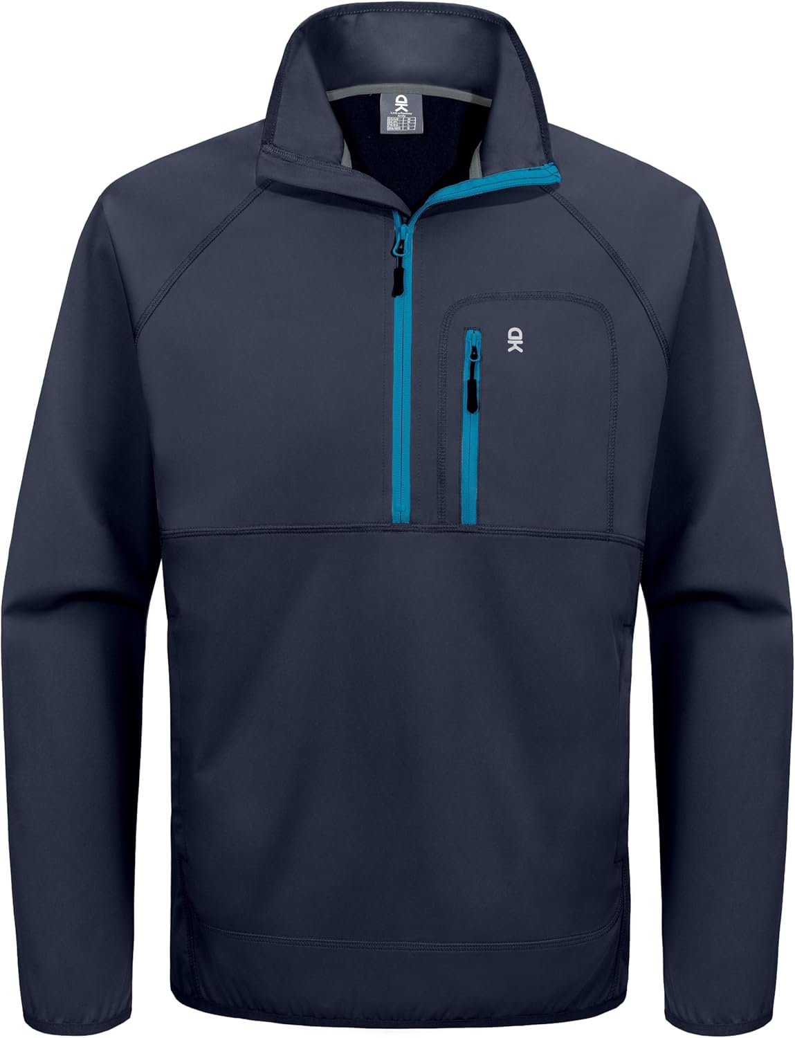 Little Donkey Andy Men’s Half Zipper Pullover, Windproof Softshell MTB Mountain Bike Jacket for Cycling Golf Workout