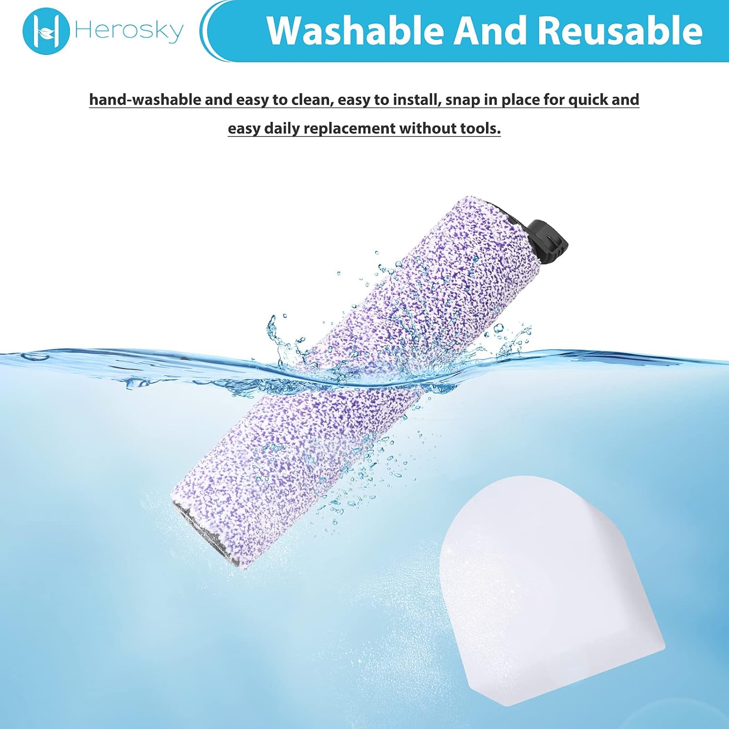 3 Brush and Filter kit for Shark AW261 WD261 WD101 AW302 WD161 WD201 WD100 WD200 WD101 HydroVac 3 in 1 Vacuum, Replace part WDFF1 WDB1
