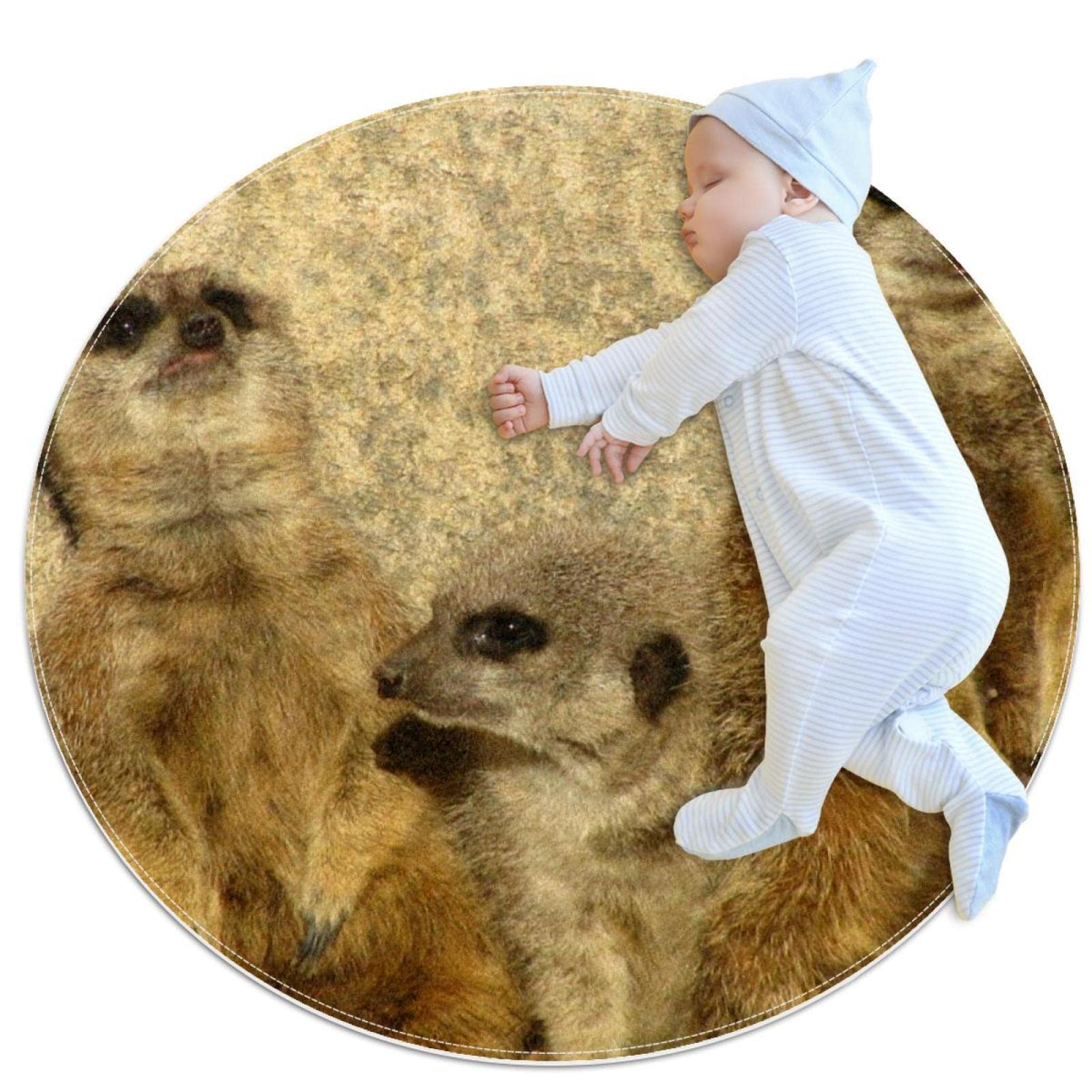 Tapis animal suricate pour chambre d'enfant et salle de jeux