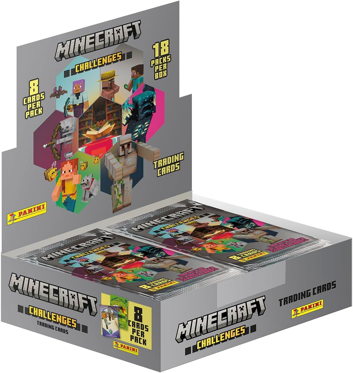 PANINI MINECRAFT TRADING CARDS 4 - CHALLENGES Box of 18 pockets