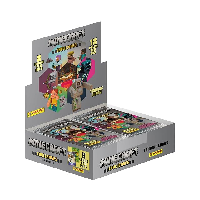 Panini Minecraft Trading Cards 4 - Challenges - Caja de 18 Fundas