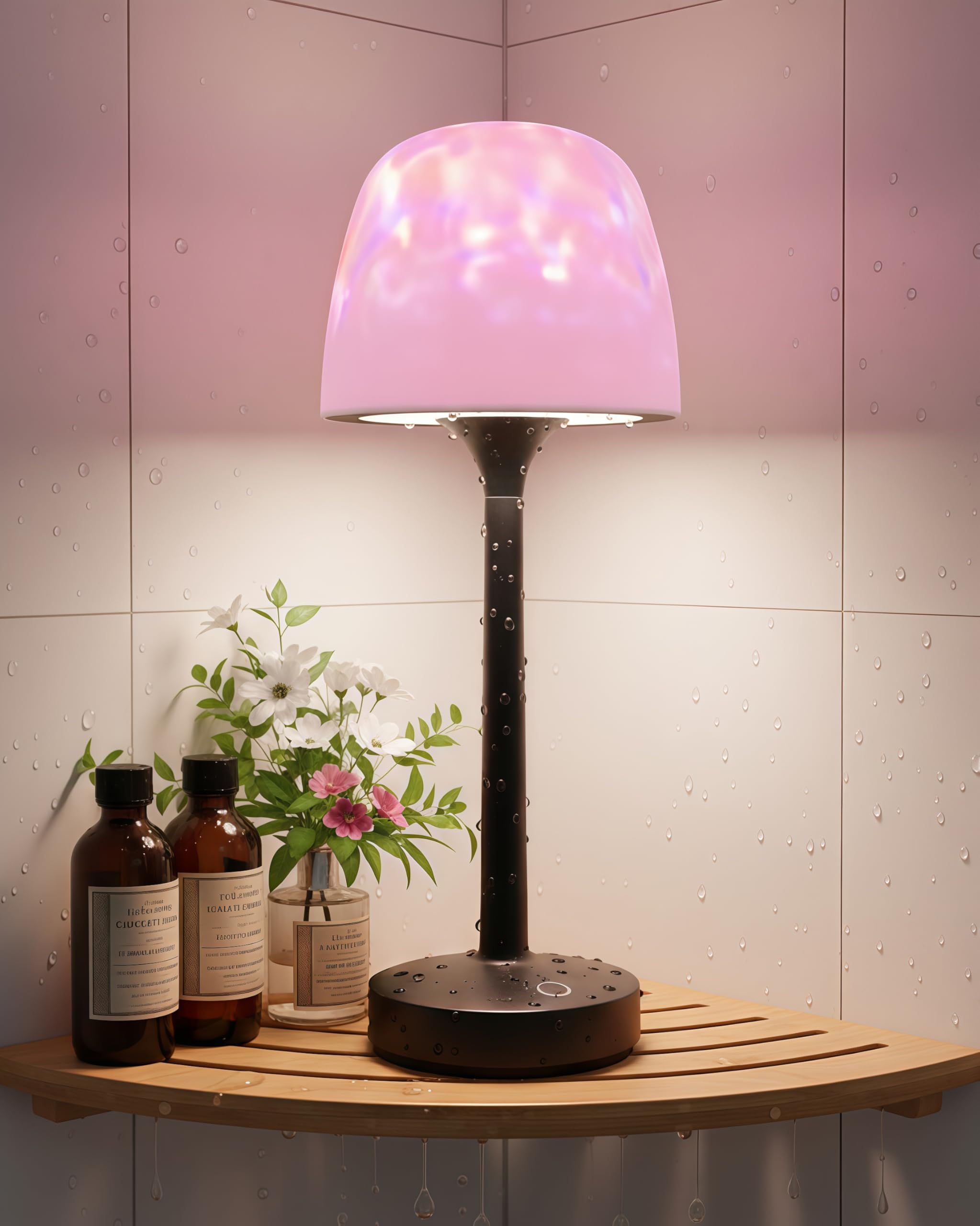 Photo 1 of Spa-Like Shower Lamp Waterproof, 16 Colors Bathroom Mood Lighting Cordless