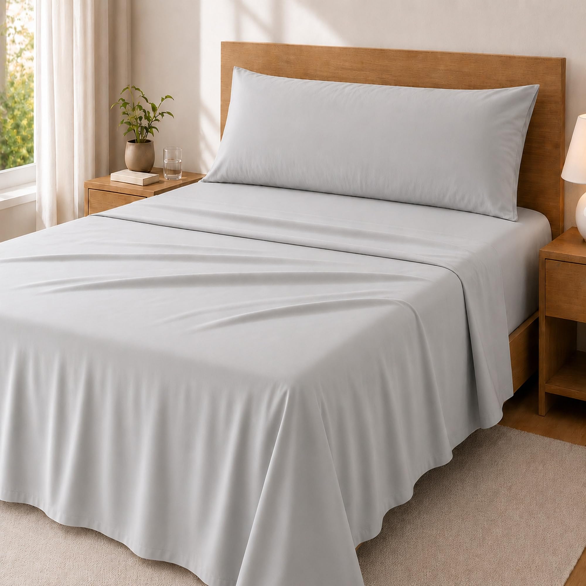 Degrees Home Premium – Juego de Sábanas 150x190 cm 3 Piezas: Sábana Bajera Ajustable, Encimera y Funda de Almohada 150X45 – Microfibra Cepillada, Suave, Oeko-Tex Certificado