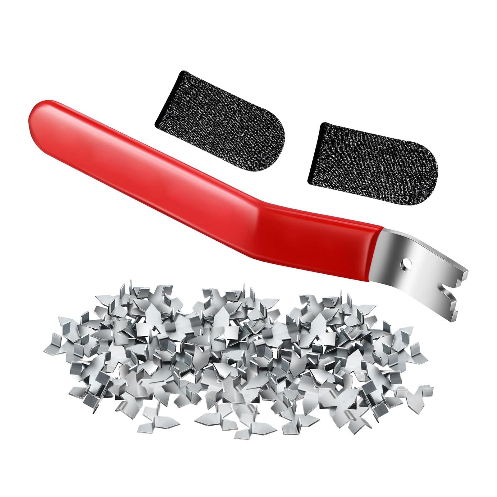 KWJEIULSOQ Glazier Point Driver Tool with 120 Glazing Push Points & 2 Finger Cots