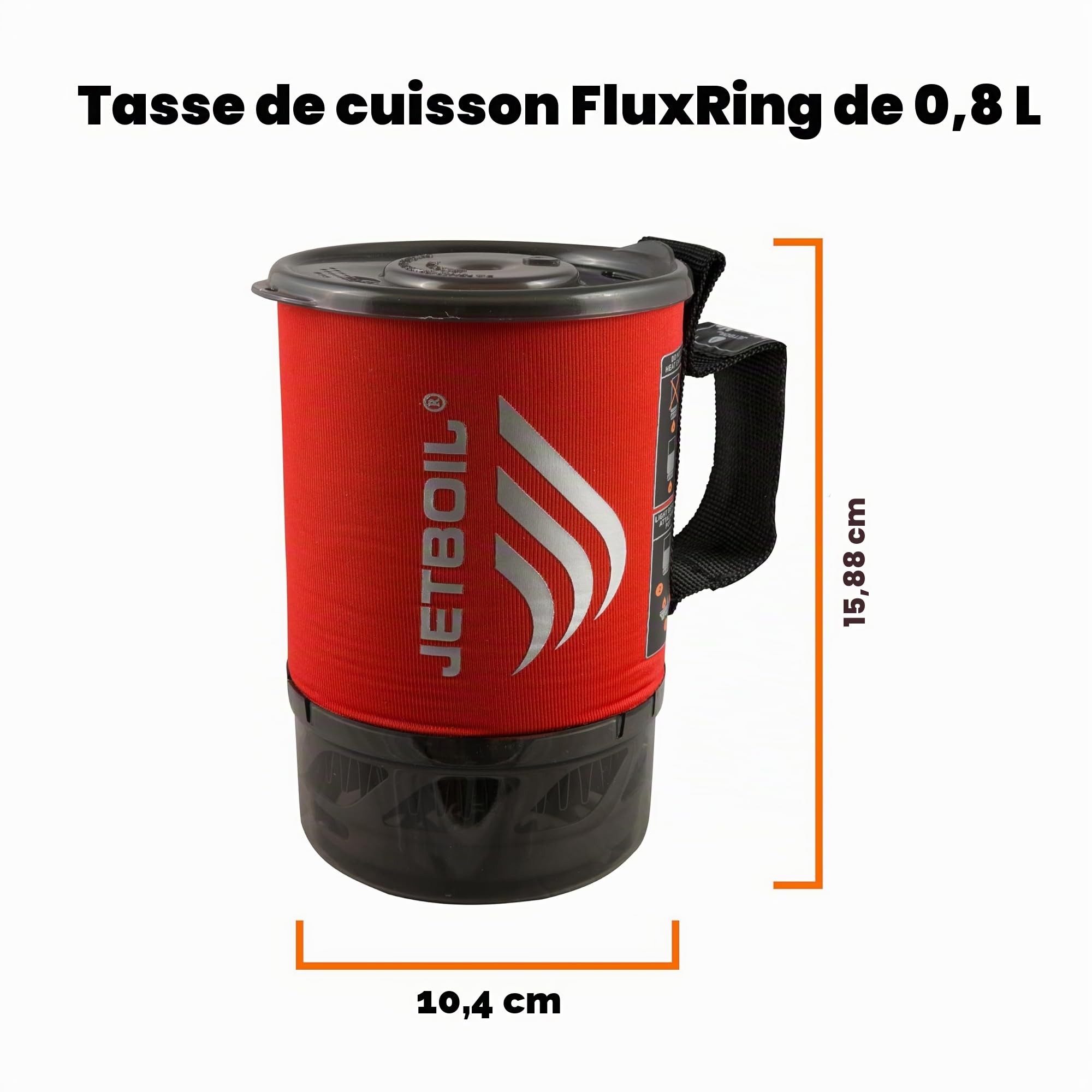 Jetboil Système de cuisson MicroMo pour réchaud de camping et de randonnée