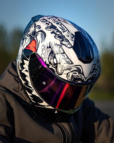 Miniatura 8 de ILM - Casco completo de motocicleta con Pinlock compatible con viseras y aletas transparentes y tintadas, casco para Street Bike y Motocross,