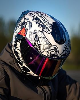 motomo hide New Simpson Ghost Bandit Monochrome Helmet