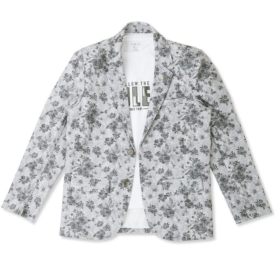 Image of CAVIO Boys Printed Blazer and T-Shirt