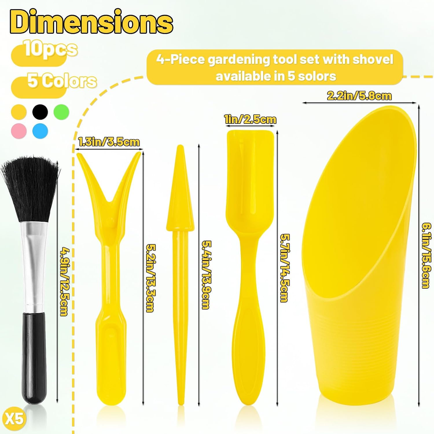 25 Pcs Bonsai Soil Scoop Set, Small Mini Gardening Tools, Garden Hand Tools Kit for Indoor Plant Care, Succulent Planting Tools for Planting, Transplanting Digging (Colorful)