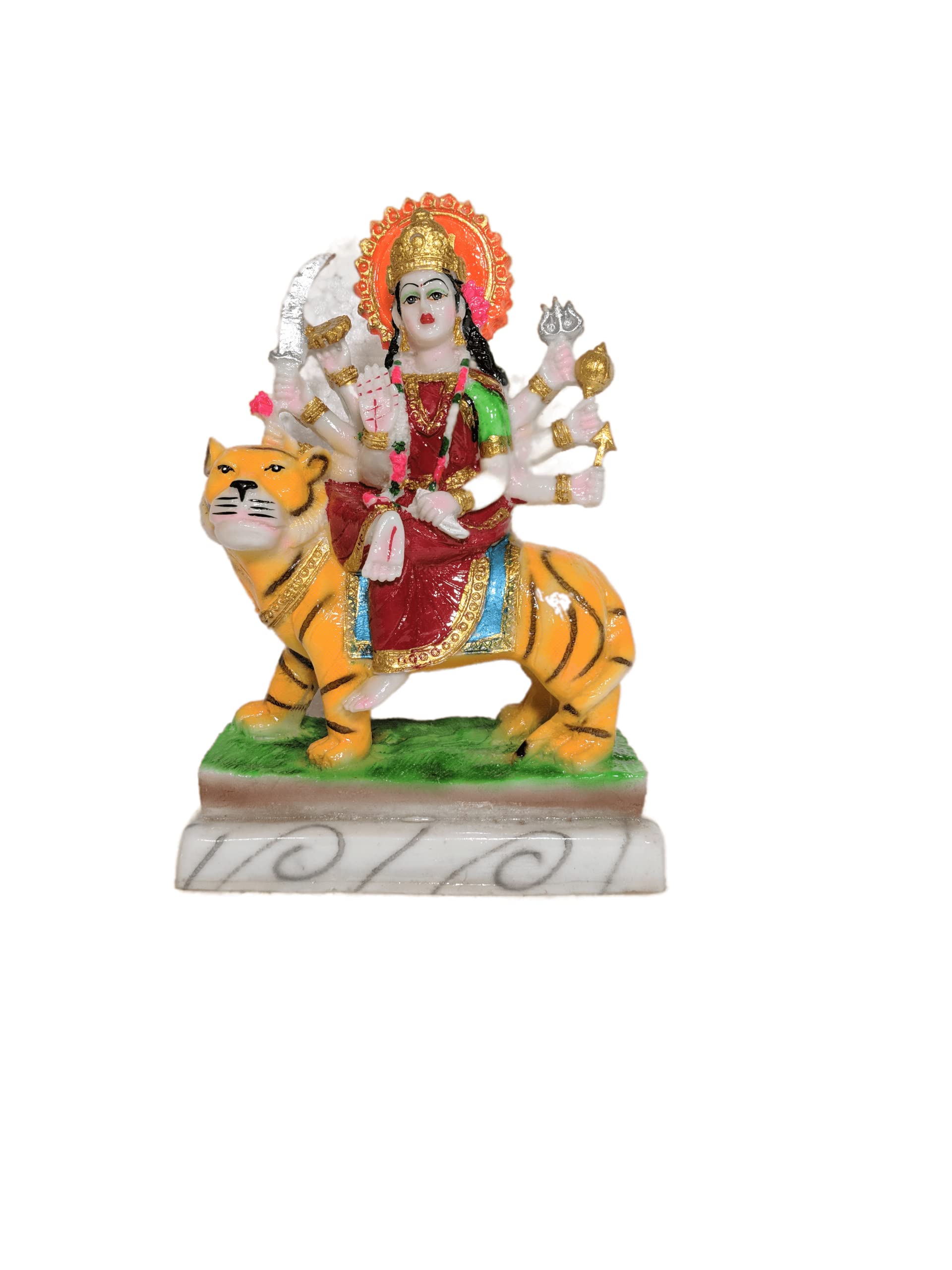 Navratri special Mata rani idol durga maa showpiece hindu|Statue Vaishno Devi Idol for Pooja Room Home Temple 9 Inch: A Majestic Depiction of The Divine