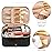 OCHEAL Black Makeup Bag - Portable and Spacious Cosmetic Organizer for Women\'s Travel with Handle, Divider, Large Capacity for Girls on the Go-Black
