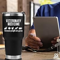 Vista 6 de Veterinary Medicine Because People Are Gross Veterinary Gifts Vaso de acero inoxidable aislado al vacío, veterinario, veterinario, veterinario