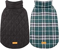 Vista 19 de Kuoser - Abrigo impermeable de invierno para perro, chaqueta reversible estilo británico, ropa para perro a cuadros, abrigo de nieve acogedor