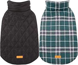 Kuoser Abrigo Invierno Reversible para Perros (estilo británico)