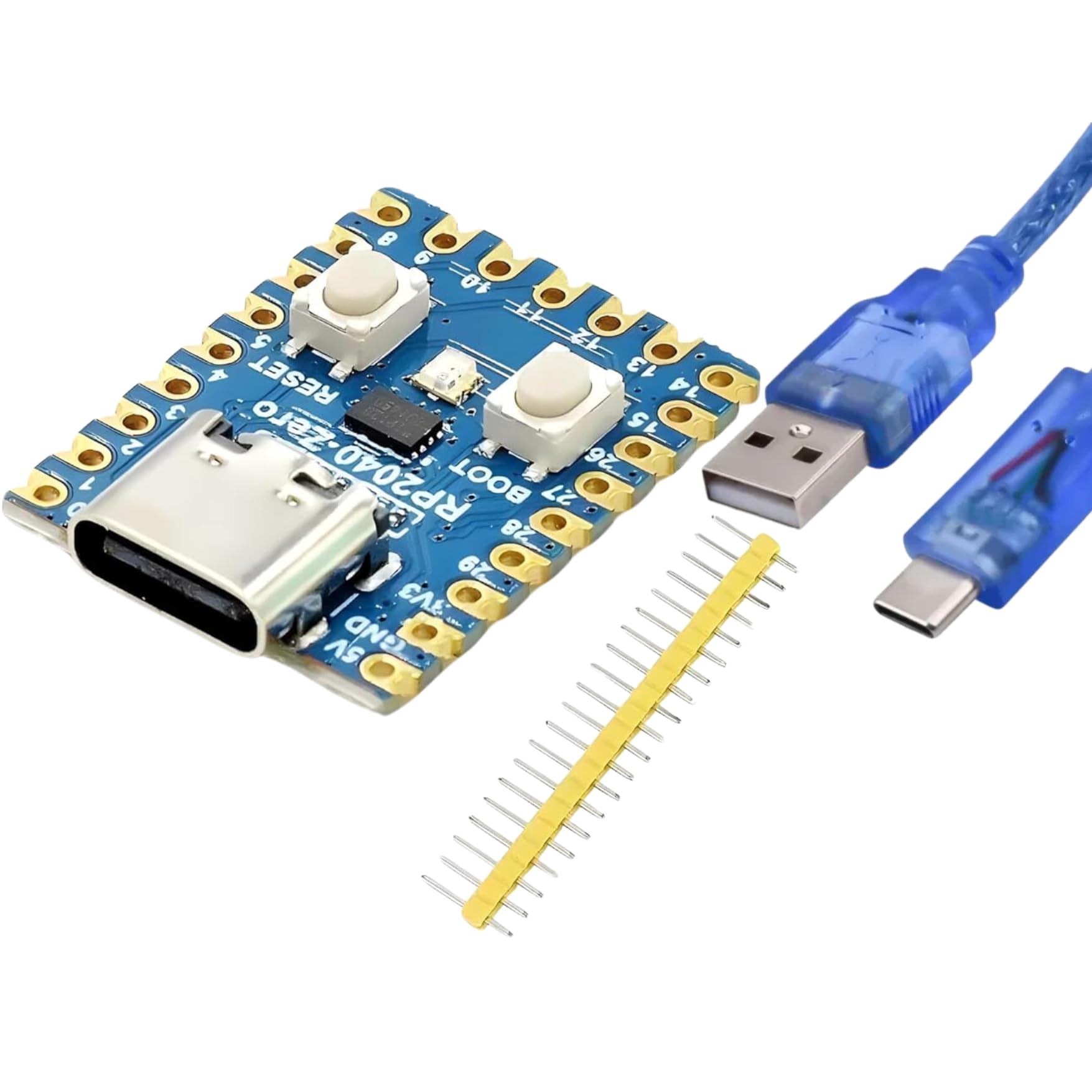 RP2040-Zero Mini Board, Pico-Like MCU Board Based on Raspberry Pi MCU RP2040, Dual-Core Arm Cortex M0+ Processor, Onboard 2MB Flash Memory, With Type-C USB Connector-picture-22
