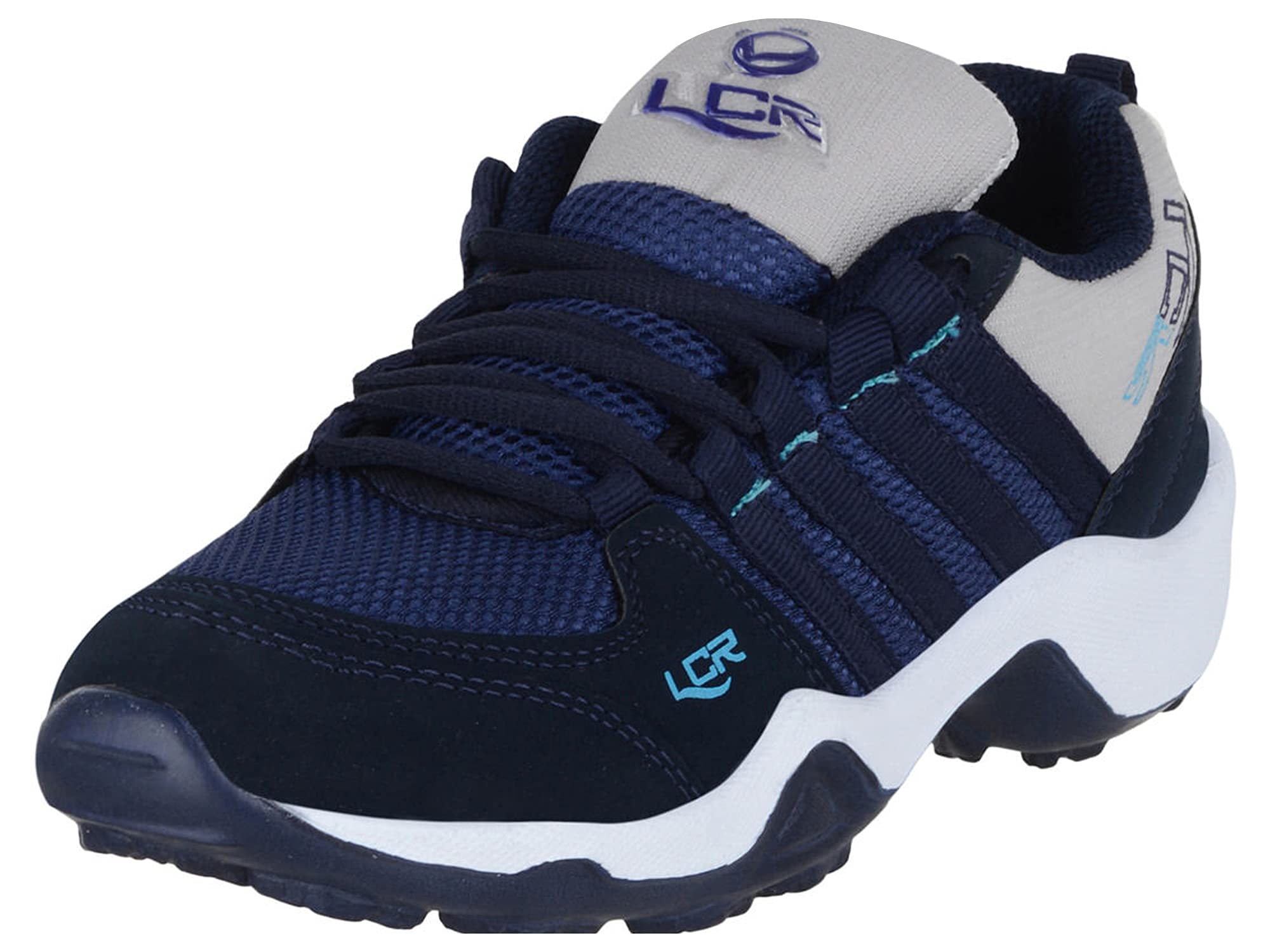 LANCER Junior_114NBL-LGR-4 Kids Navy Blue/Grey Sport and Outdoor Lace Up Running Shoes (4 UK) (B09HY1HWDC) Amazon Price History, Amazon Price Tracker