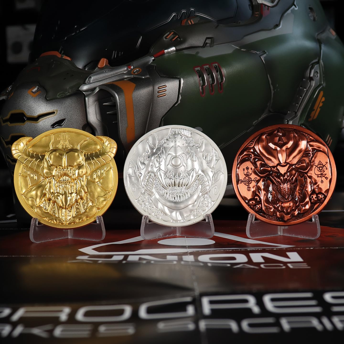 Doom Lot de 3 médaillons Arcade Mode Édition limitée