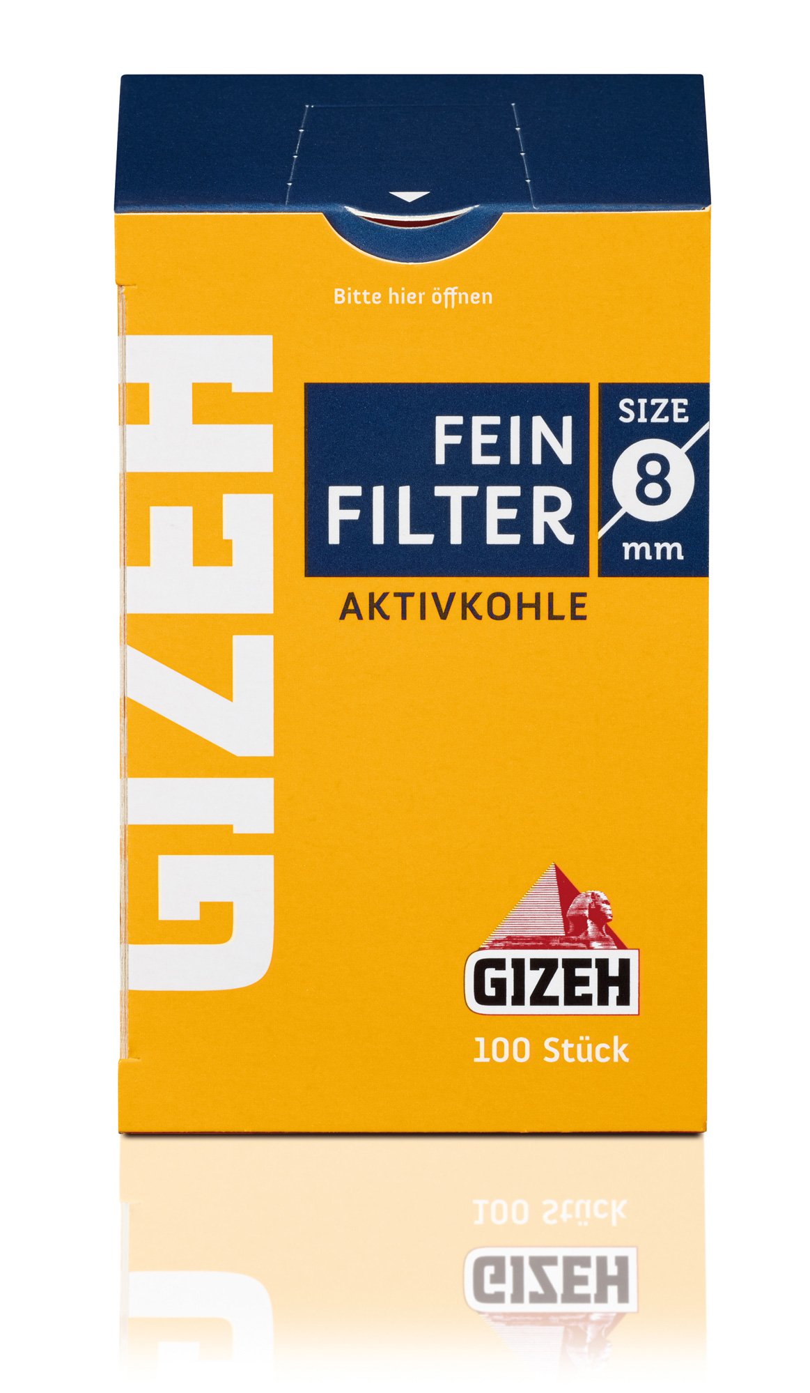 Gizeh filtr z węglem aktywnym 8 mm filtr drobny papierosowy 50 x 100