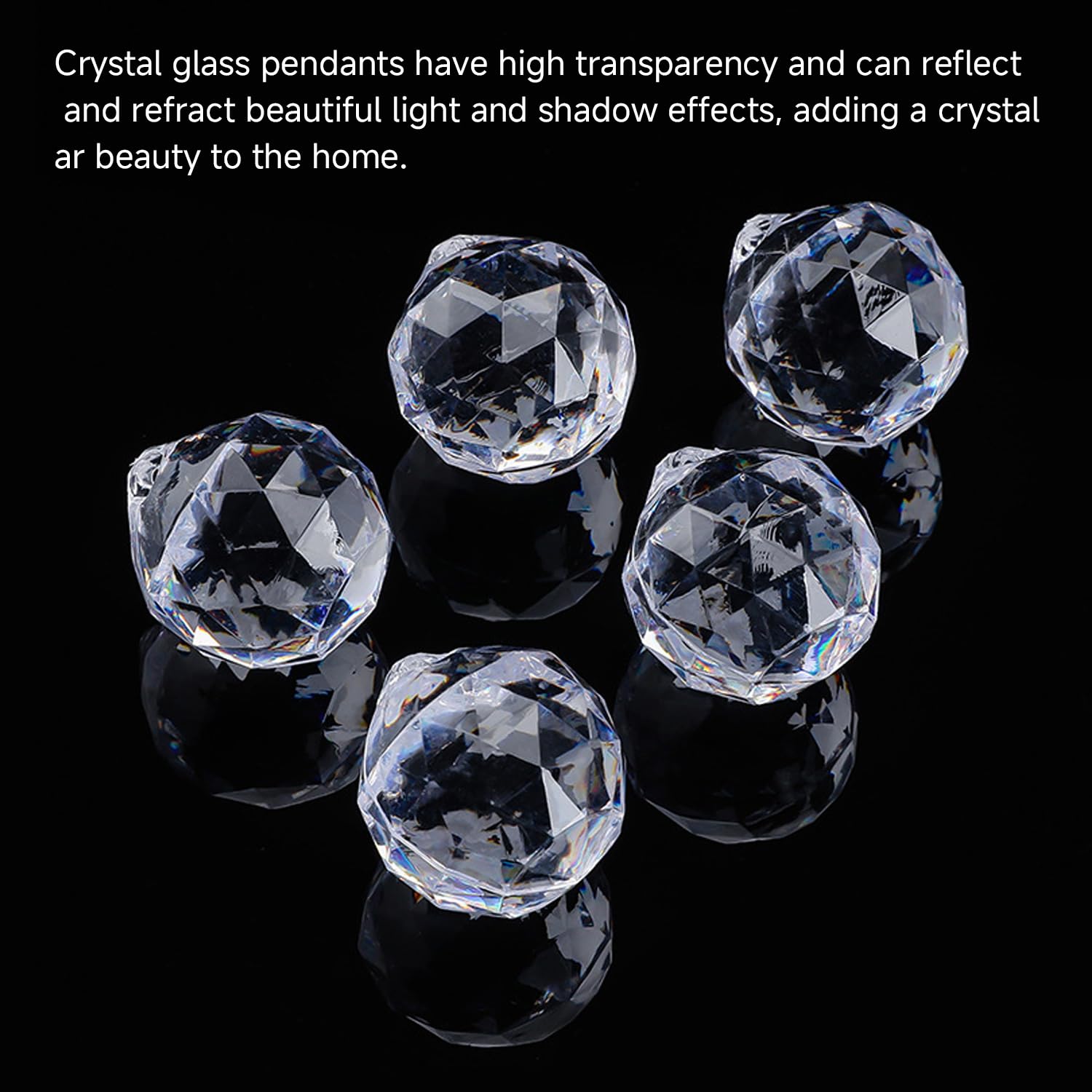 DHSBGWSX 20-tlg Kristallkugeln 20mm - Kristallprisma Anhänger Für DIY Dekoration
