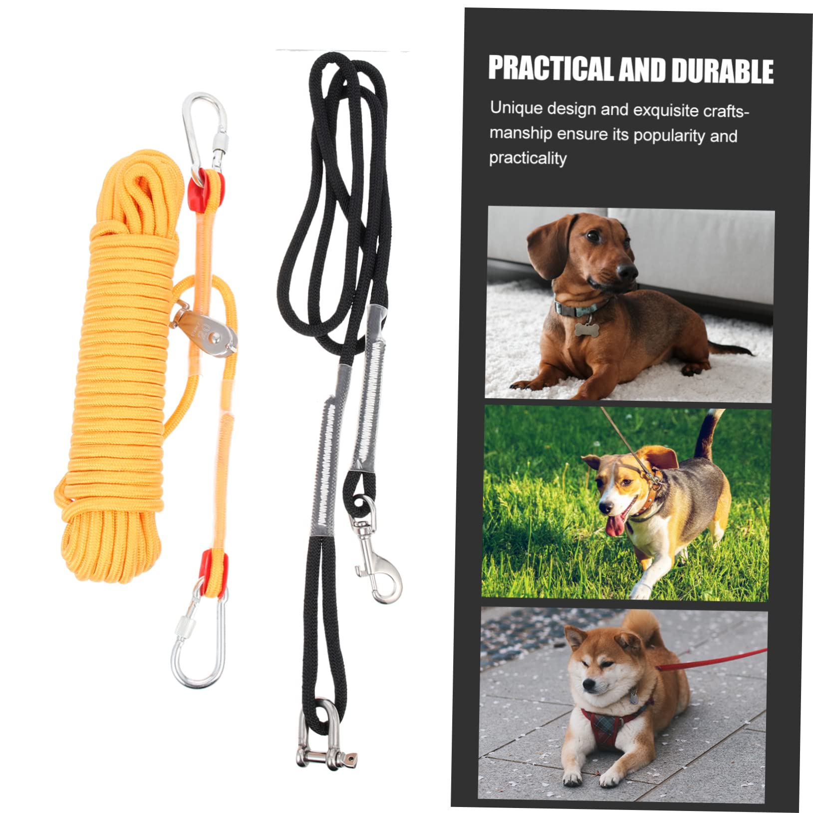 BESPORTBLE Cordel para Perros Correa Extensible Gancho para Mascotas Resistente y